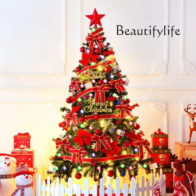 Christmas decoration Christmas tree set Deluxe Christmas tree set with lights Shopping mall decoration