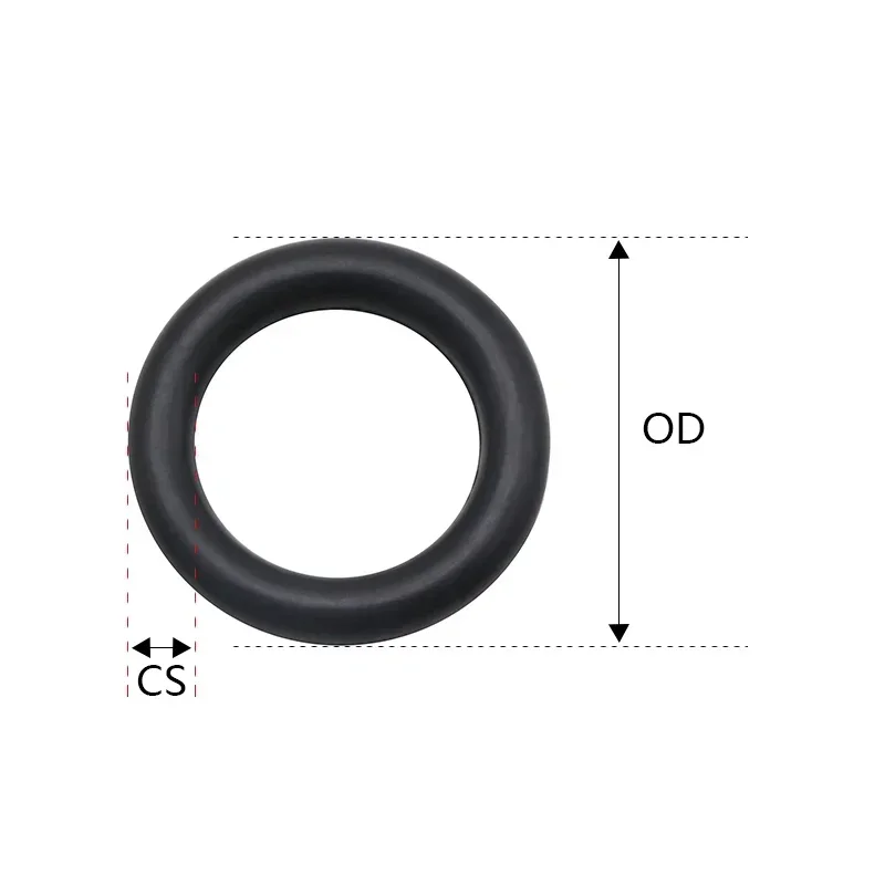 10/50Pcs EPDM O Rings Black CS 2mm OD 5 ~ 100mm Acid and Alkali Resistance Water Resistance Friction Resistance o-ring