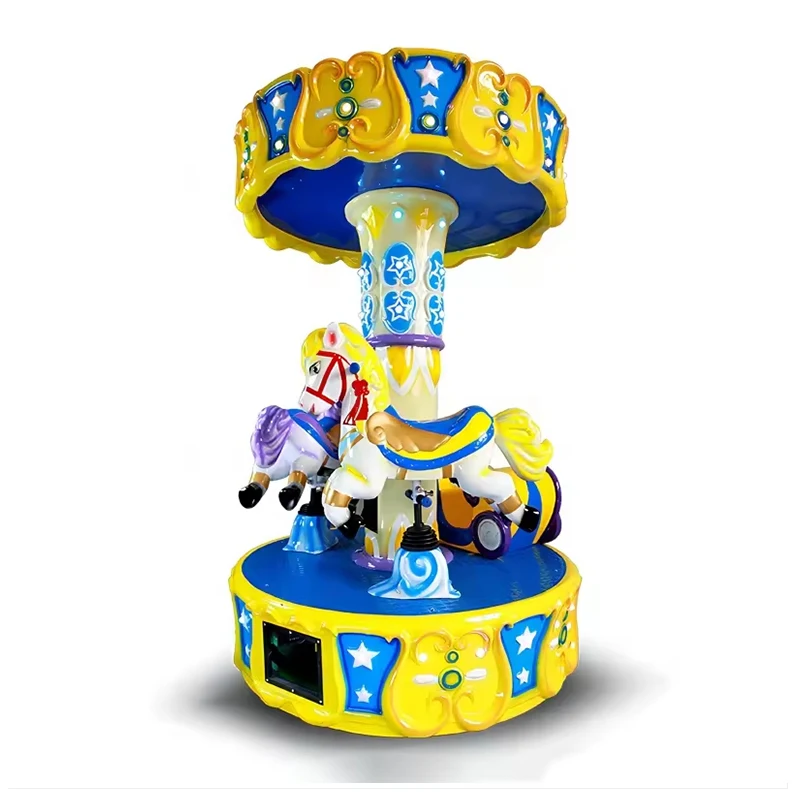 Coin Operated Carousel 3 People 6 People Horse Carousel Vintage Kiddie Ride Game Machinepromote sales