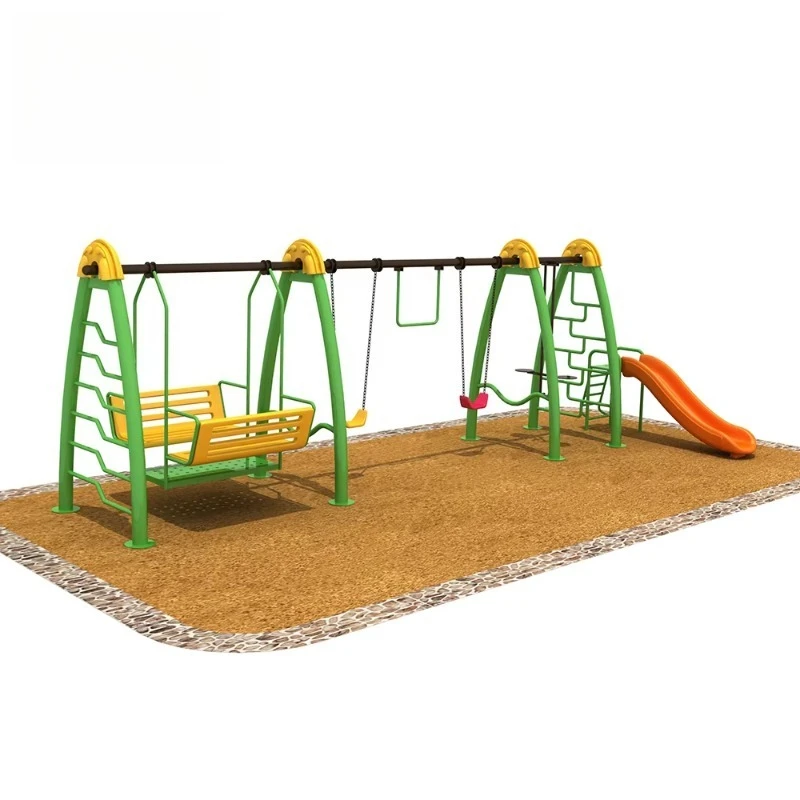

Children's swing playground, children's fun swing and slide outdoor