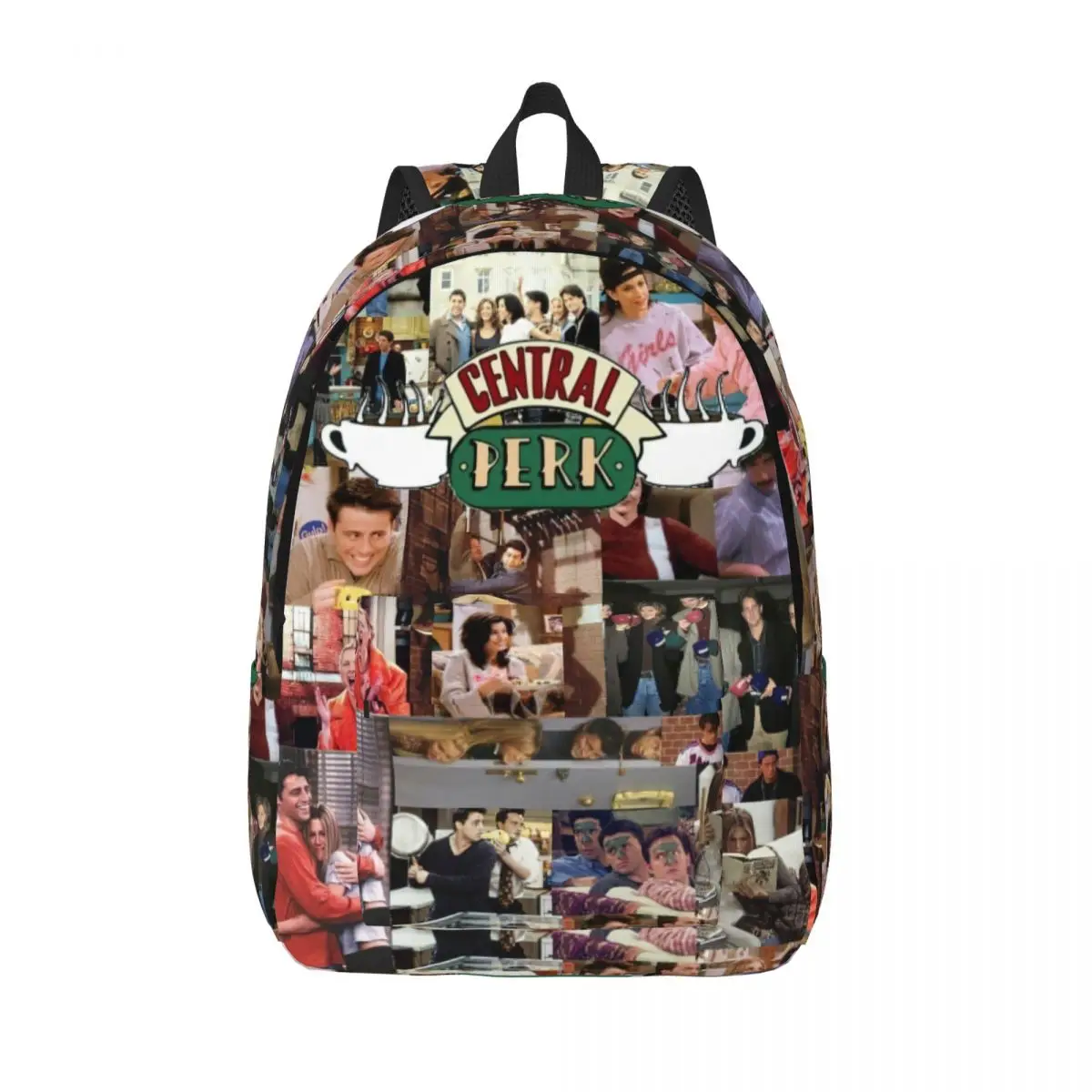 

Friends TV Show Collage for Men Women Student School Bookbag Central Perk Daypack Elementary High College Outdoor