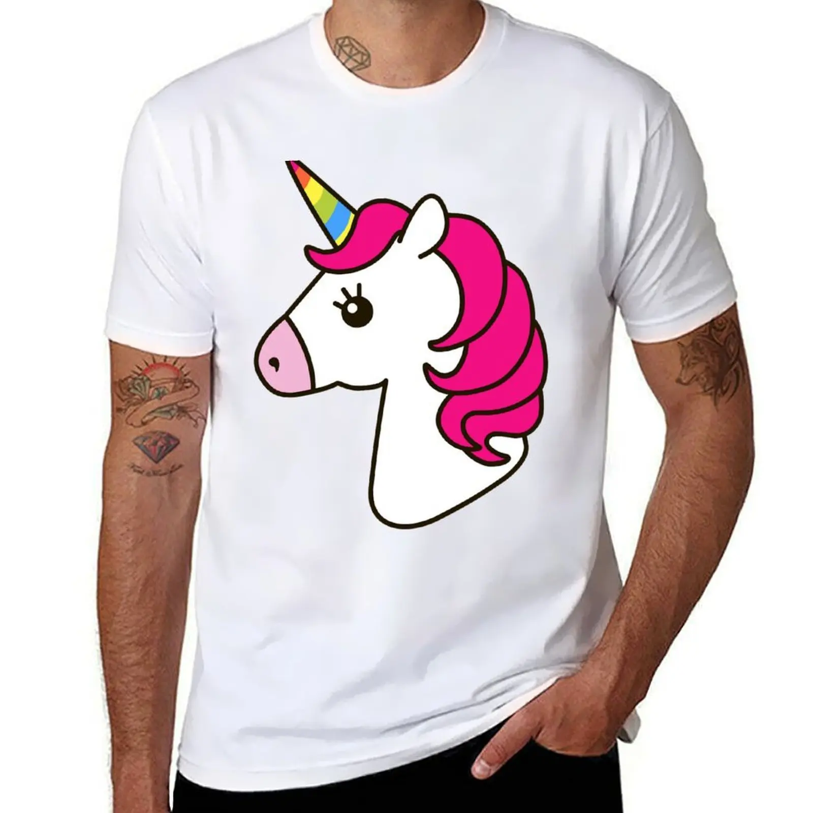 

Unicorn Drawing Cartoon, unicorn, unicorn, chibi, head T-Shirt cotton t shirt man T-Shirt