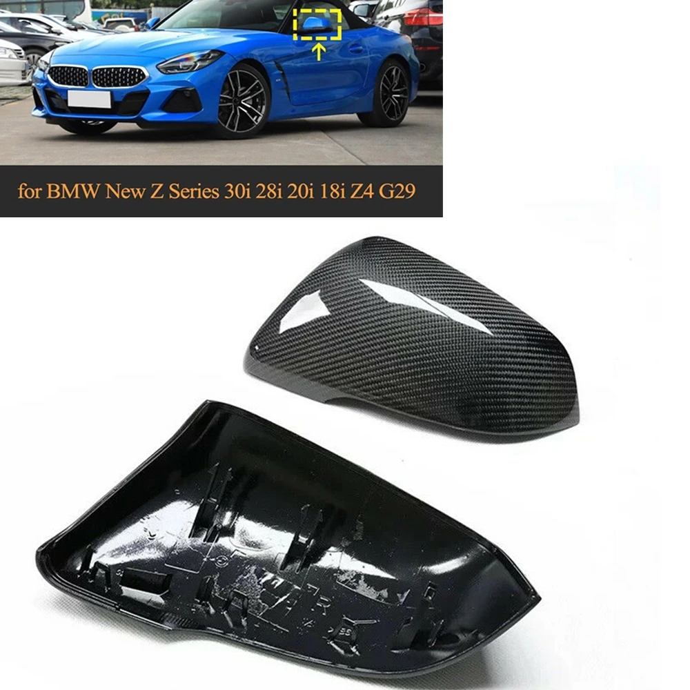 

For BMW F40 F52 F53 F44 F45 F46 Z4 G29 X1 F48 F49 X2 F39 Toyota Supra A90 Side Rear View Cap Carbon Fiber Clip On Mirror Cover