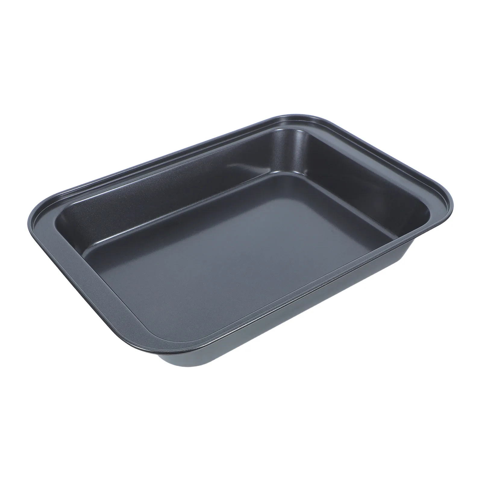 Carbon Steel Non-Stick Baking Tray Rectangular Deep Oven-Safe Pan 12 Inch Even Heat Distribution Pizza Bread Cookie Cake