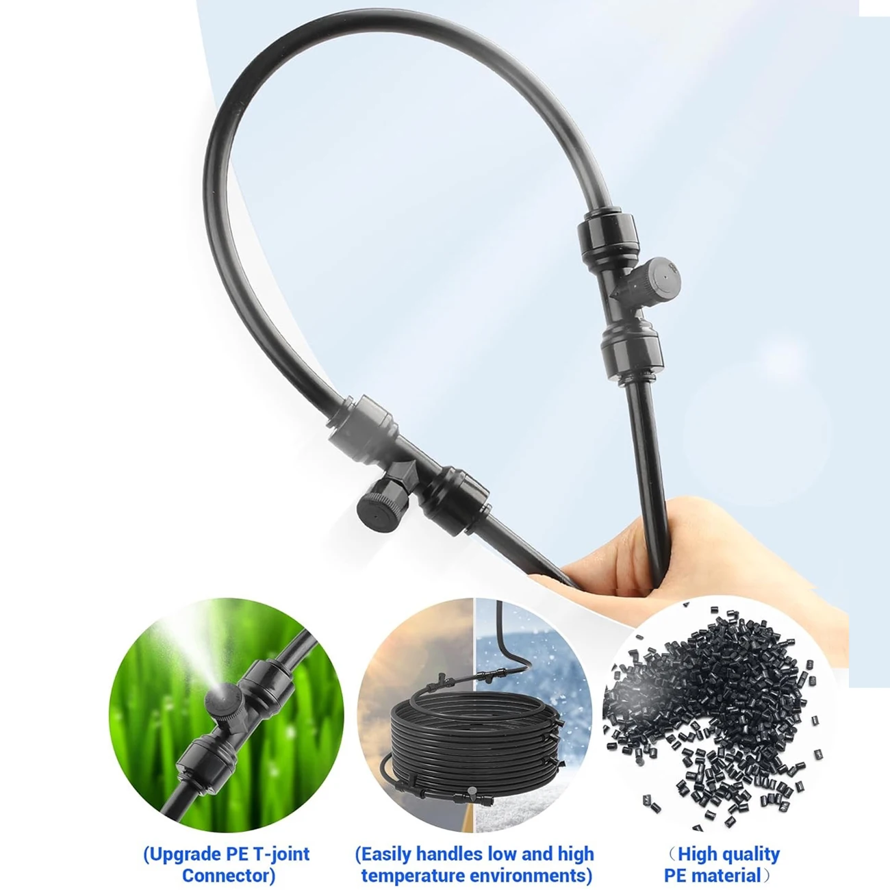 Outdoor Cooling Patio Misting System 6/9/12/15m Fan Cooler Water Mist Spray for Garden House Hot Fog Control