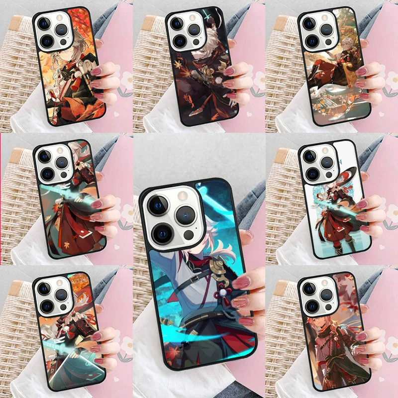 Kaedehara Kazuha Genshin Impact Cool Phone Case Cover for iPhone 16 Promax 15 Pro 13 14 Plus 11 12 Mini XR XS MAX Coque