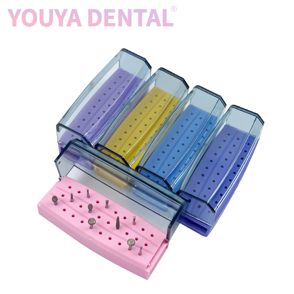 30Hole Dental Bur Plastic Organizer Autoclavable Endo File Holder Instrument Storage Box Polishing Drill Bits Sterilization Case