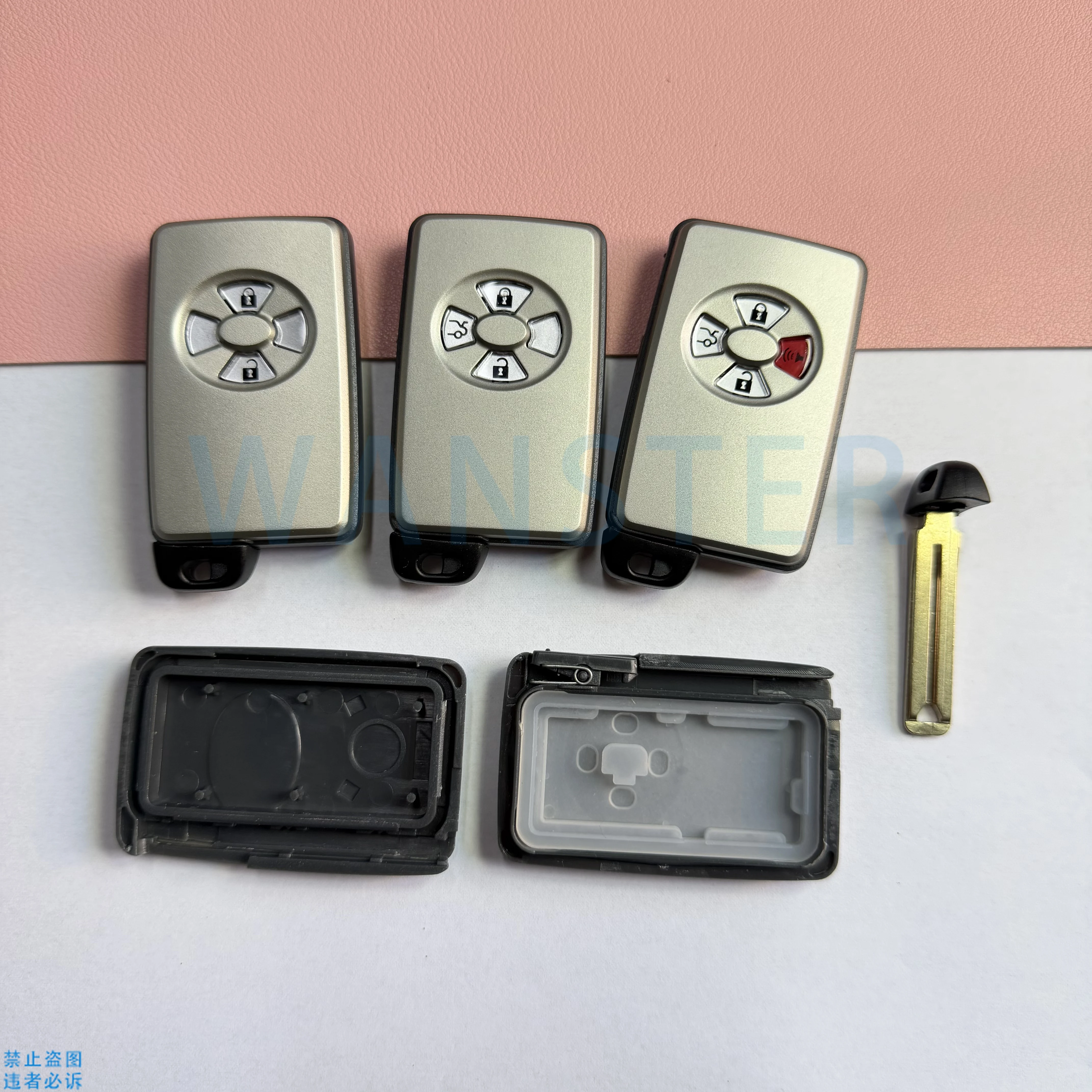 2 3 4 5 Buttons Car Key Fob Shell Case Housing for Toyota Noah Voxi Alphard Estima Vellfire Previa Isis Voxy with Key Blade