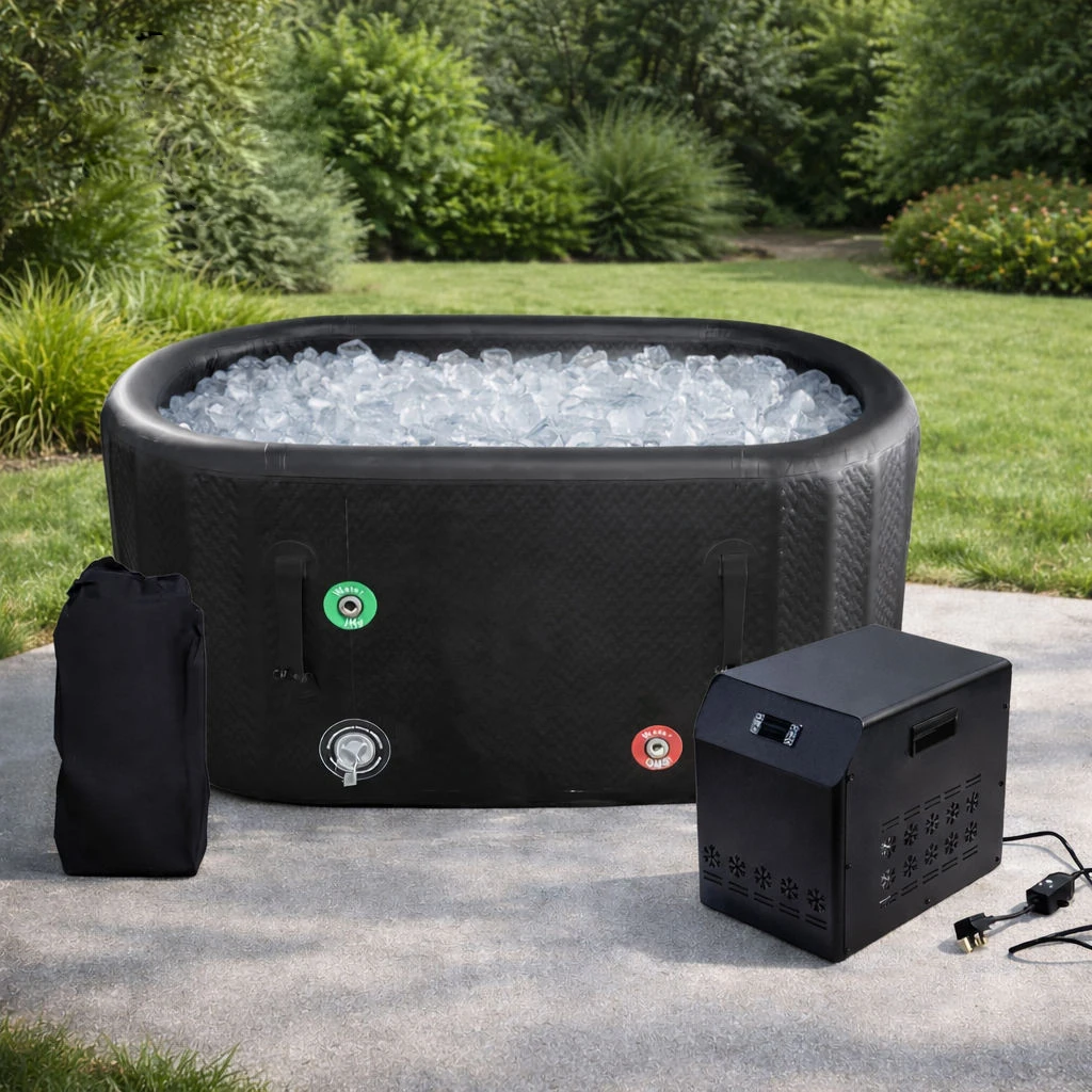 Wholesale Inflatable Cold Plunge with Chiller 8cm Drop Stitch Ice Bath Tub Water Chiller Icebath Pool