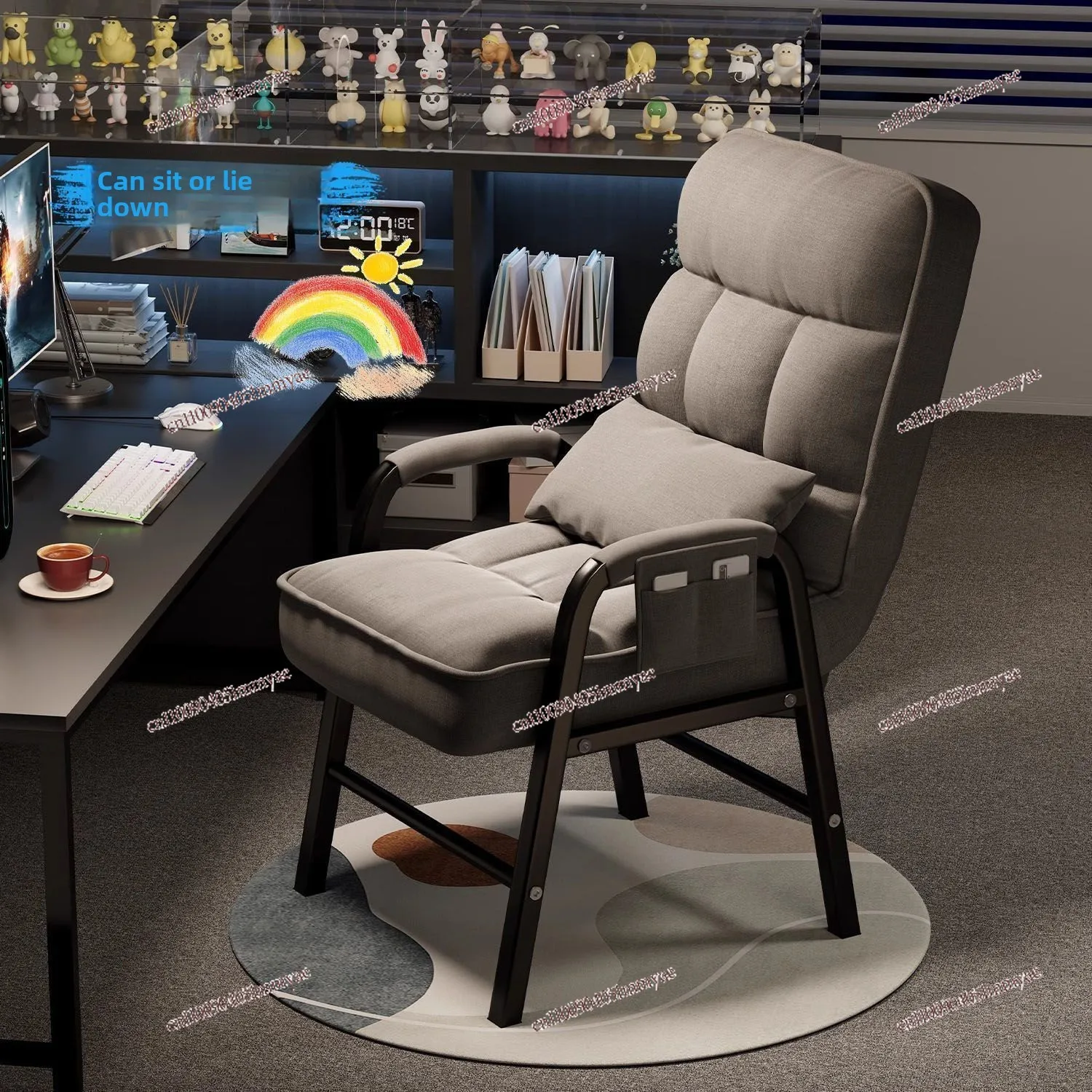 Lazy Recliner Sofa Dormitory Computer Chair Comfortable Sofa Home Nap Office Backrest Sedentary Office Chair