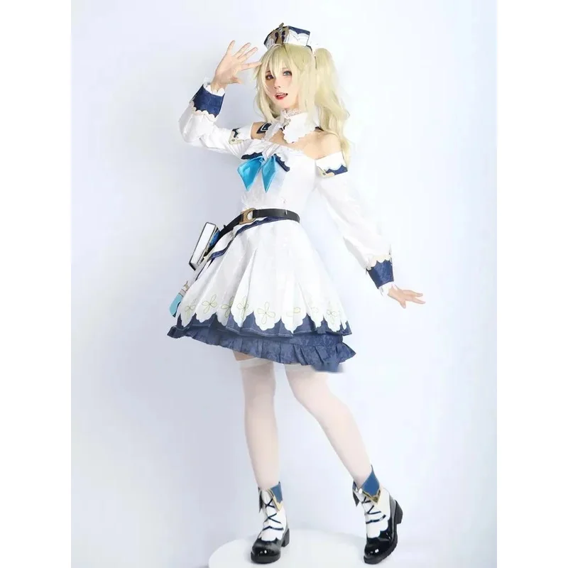 LQBarbara Gioco Cosplay Genshinimpact Barbara Costume Cosplay Abito Parrucca Scarpe Anime Gioco di ruolo Abiti da festa di carnevale