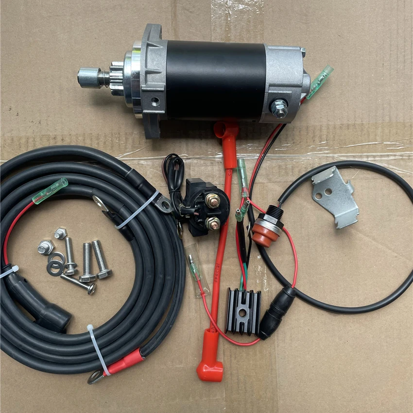 Offshore Electromechanical Starter Kit Electric Start Kit Electrical Start Conversion Kit Outboard 2-stroke 50 Electric Start
