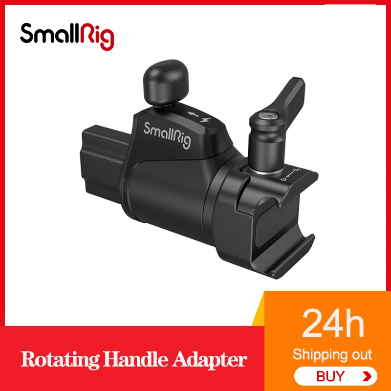 SMALLRIG Universal Rotating Handle Adapter 4112 Two-way 360 degrees Stepless Rotation for Camera Shooting