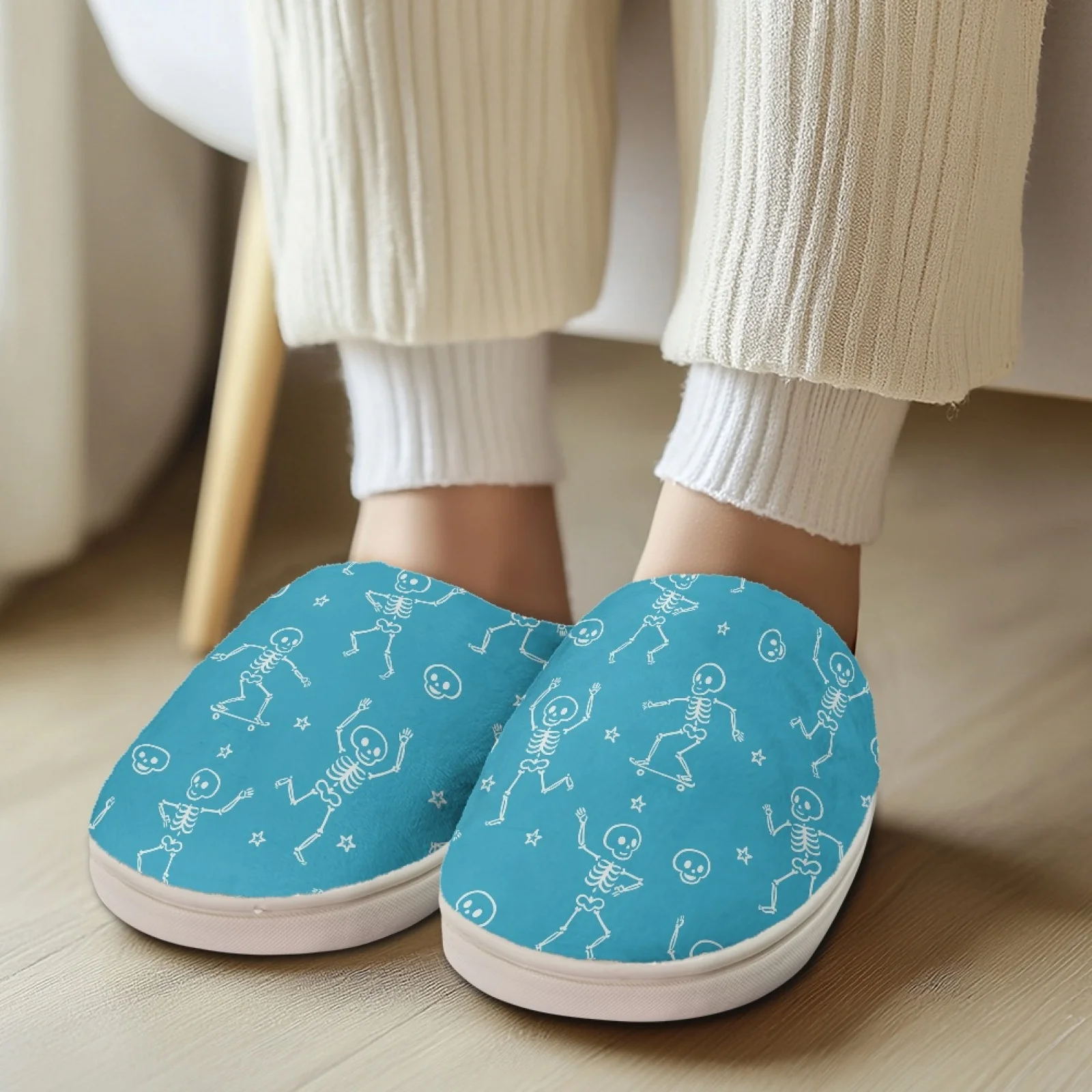 PENSTROLL Skeleton Dance Cozy Shoes For Teachers At Home Cozy Slippers For Long Gaming Sessions Indoor Slipper for Bath