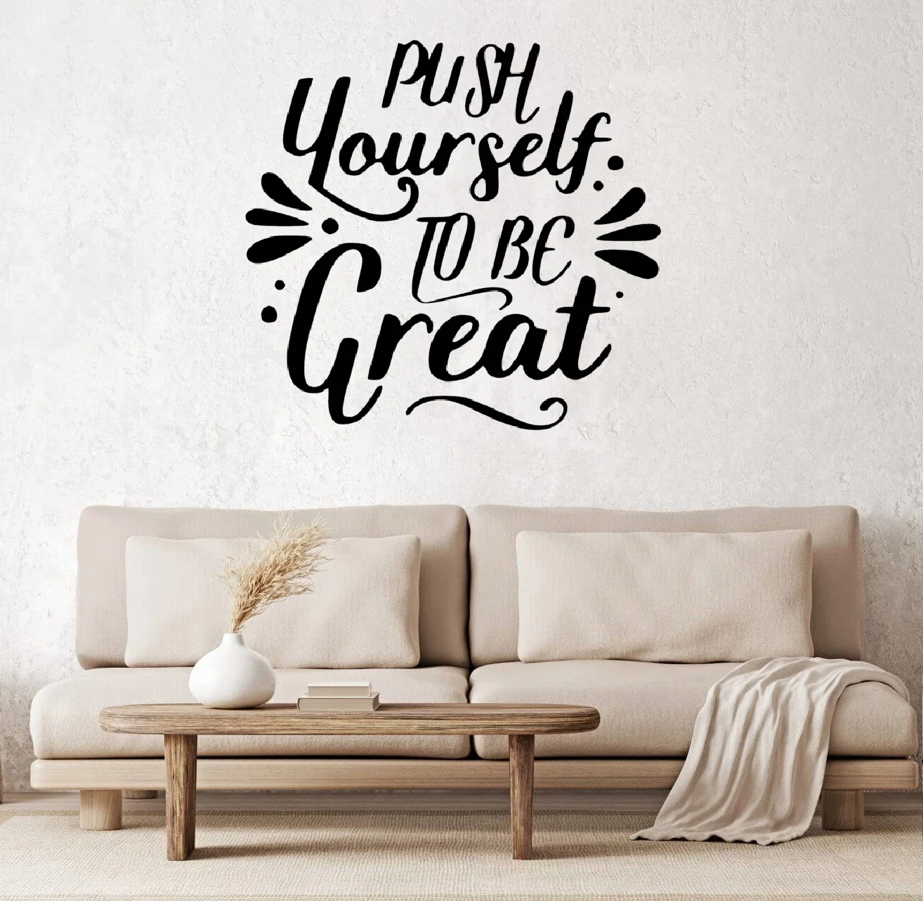 Push Yourself To Be Great Wall Sticker NEW – Simple Motivational Art