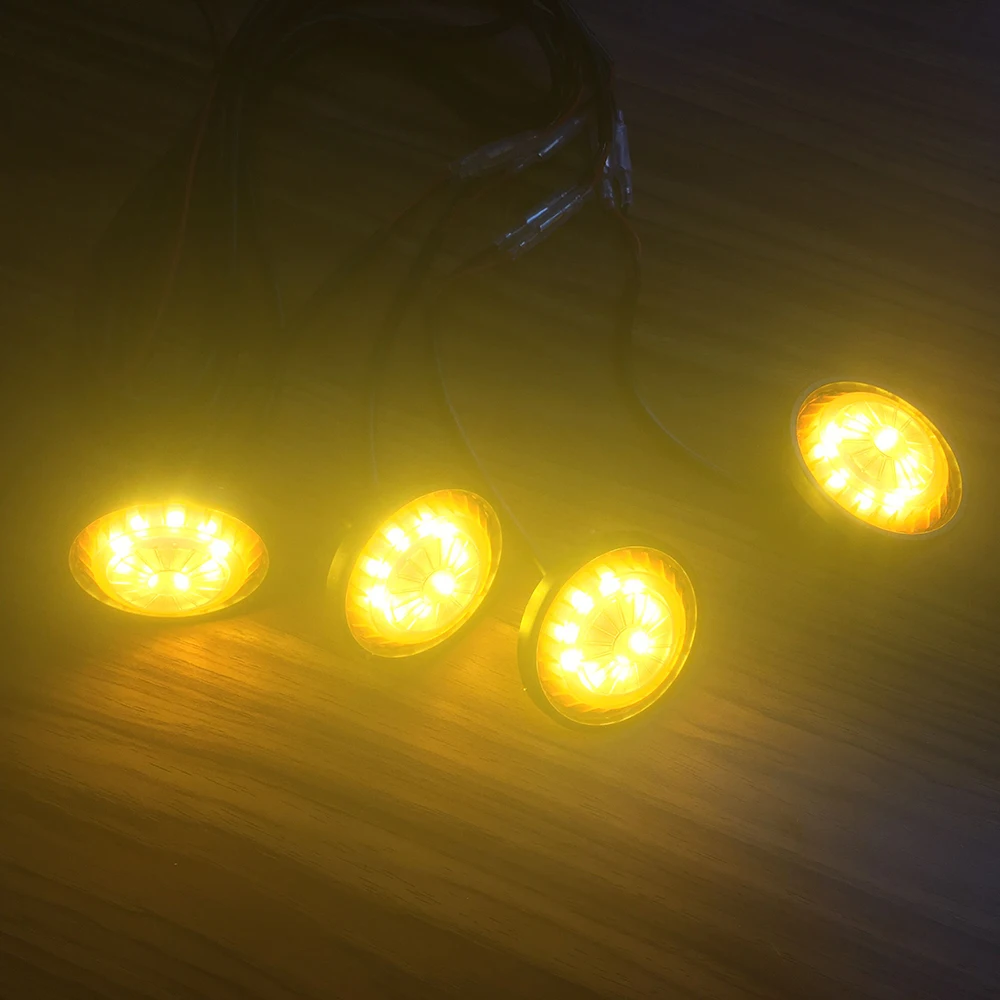 

SXMA JL1189 передние желтые лампы, 4 шт. для Jeep JL для Wrangler 2018+, водонепроницаемые портативные лампы Plug and Play