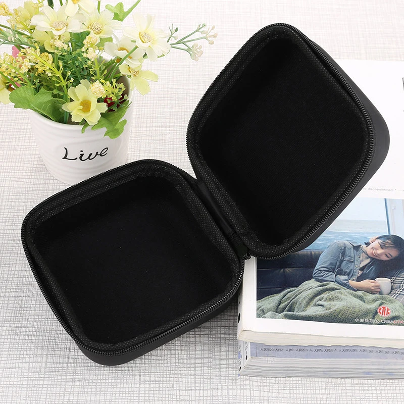 VAORLO With Lanyard Storage Bag 11.5*11.5*8CM/9.5*9.5*4.5CM Square Zipper Case Waterproof Dustproof Shockproof Headsets Bags Box