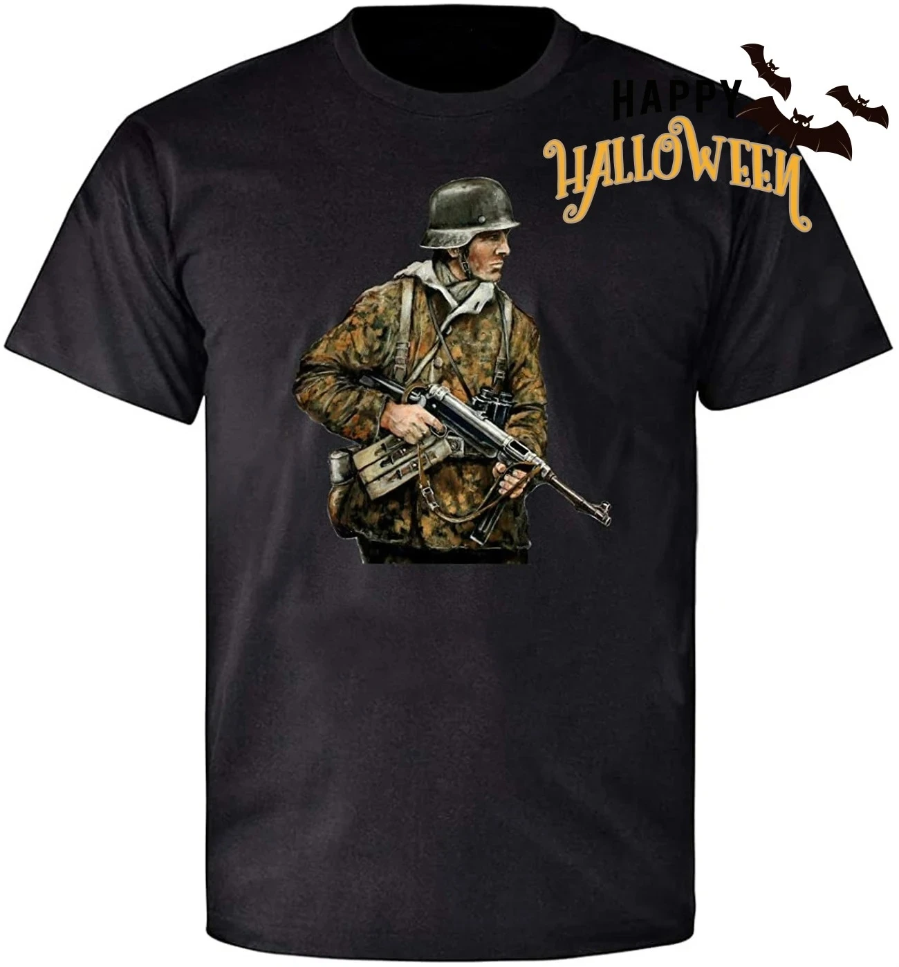 Elite Staffel Unit Military Soldier MP40 Printing T-Shirt Cotton O-Neck Short Sleeve Men's T Shirt New Size S-3XL