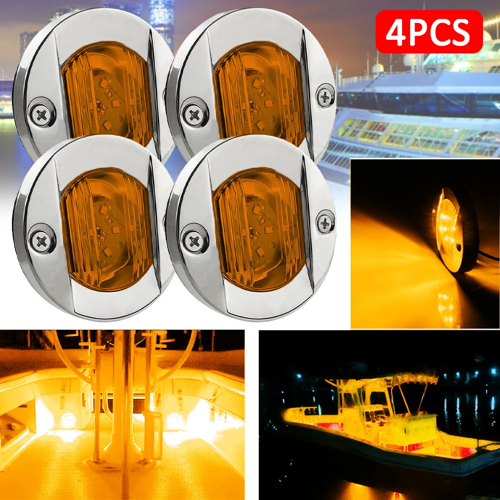 DC 12V Marine Stern Light LED Tail Light Round Cold LED Tail Light Yacht Accessories Waterproof Accessories