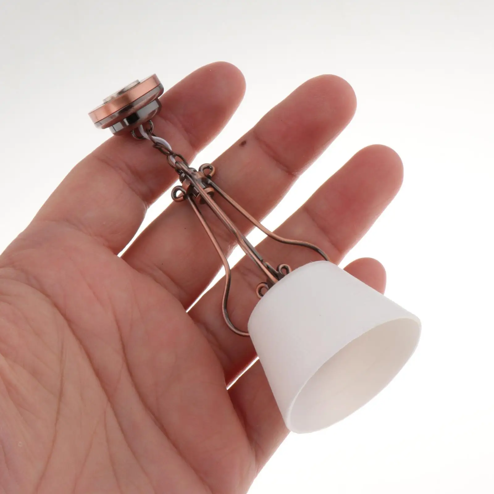 

1/12 Scale Miniature Chandelier Accessories Toy Pretend Play Furniture Ornaments for Kitchen Living Room Garden Home Dining Room