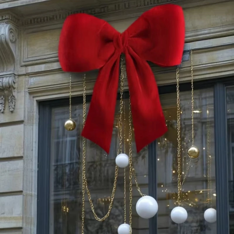 

Christmas Tree Decoration Oversized Velvet Bow Ornament Large Hanging Festive Bow Velvet Holiday Decor Bow Wedding Party Decor
