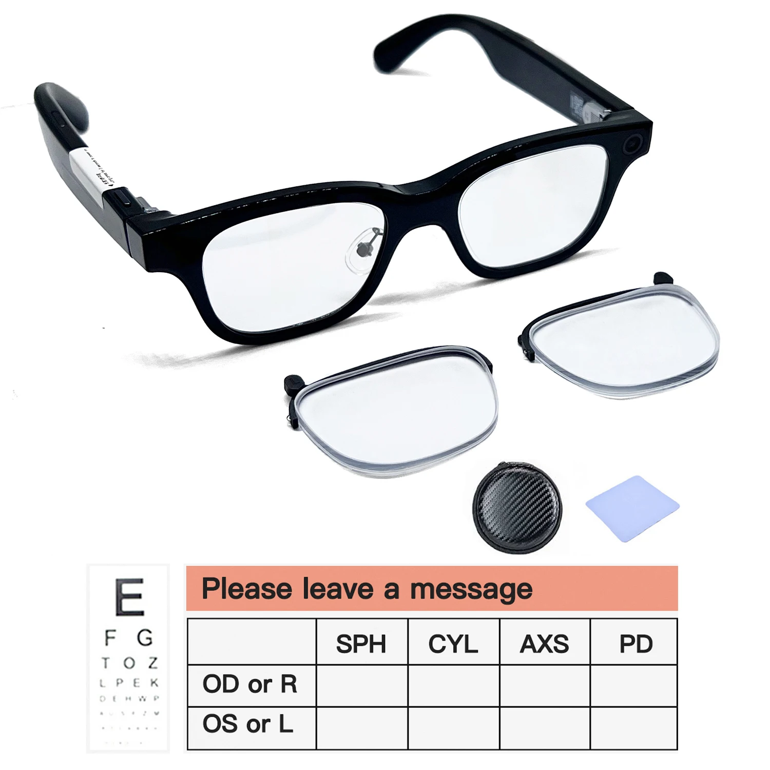 Magnetic Eyeglass Frame Lens For Rokid Glasses 2025 Custom Myopia Hyperopia Astigmatism Anti-blue Anti-glare Photochromic Lenses