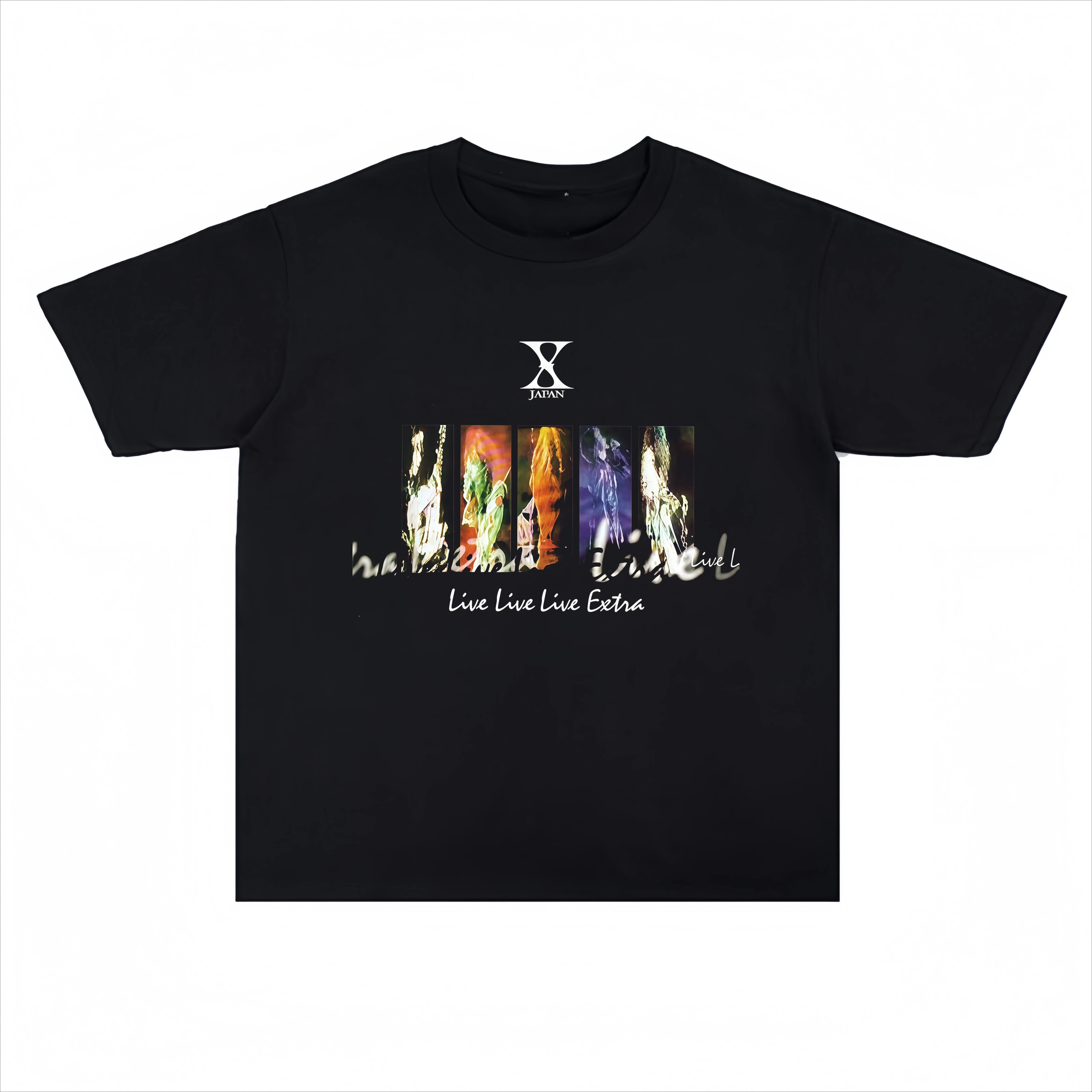 Printed Rock Metal X-JAPAN Band Heavyweight Short-sleeved T-shirt, Loose and Vintage American Street Hip-hop Style