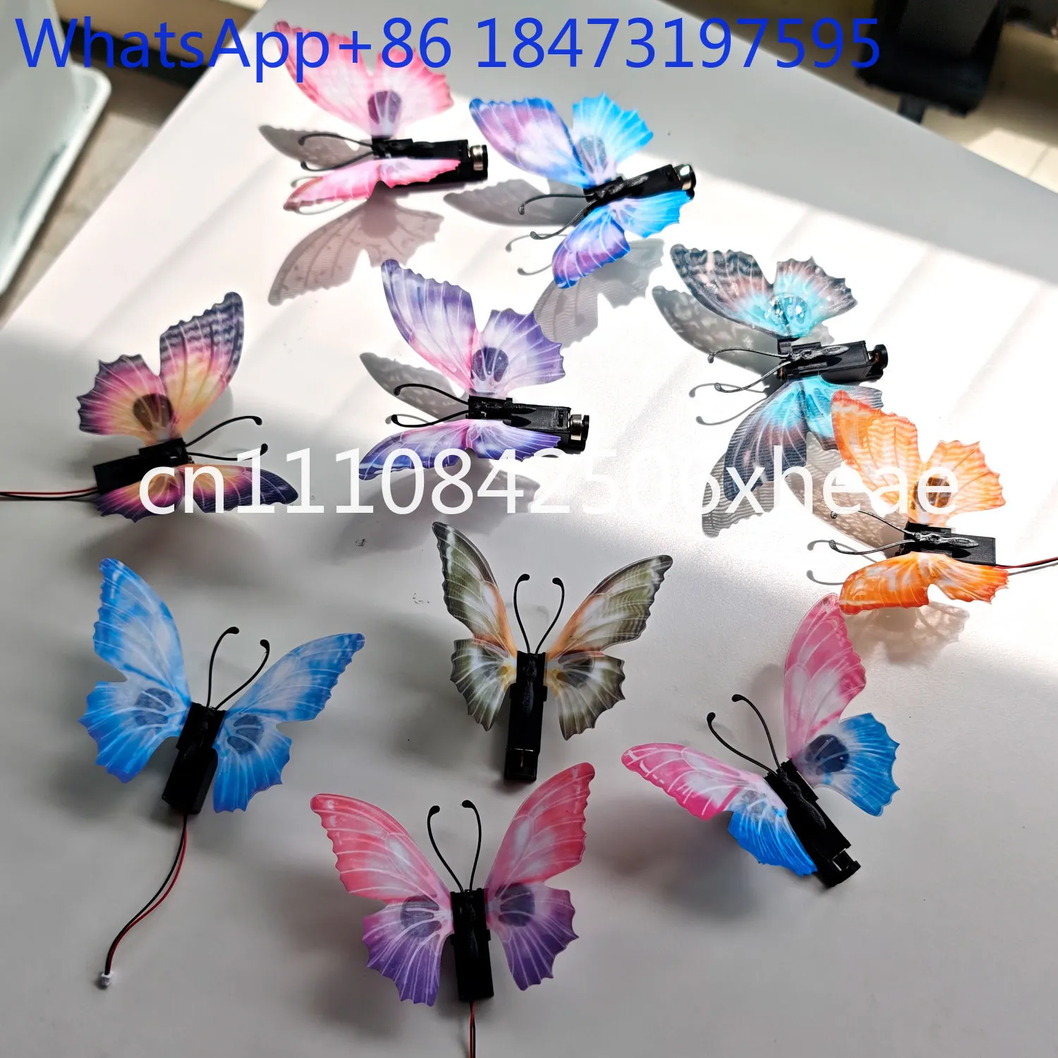 Electric butterfly automatic opener, wing fanning device, moving butterfly, special DIY jewelry