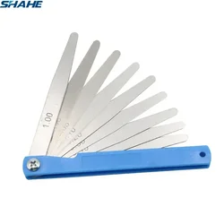 SHAHE-calibrador de 17 cuchillas portátil, herramienta de medición métrica de 100 mm de longitud, 0,02-1,00mm