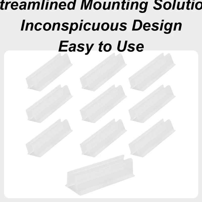 

Rope Light Mounting Clips Clear Waterproof LED Strip Clip Brackets 10 Piece Clear Brackets Holder Adhesive Waterproof For