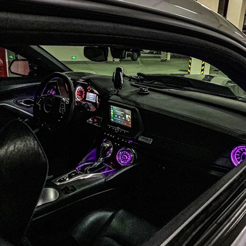 For Chevrolet Camaro Air Conditioning Vents, Camaro LED Illuminated Vents, Camaro Air Vent Ambient Lights 2011-2018 Models