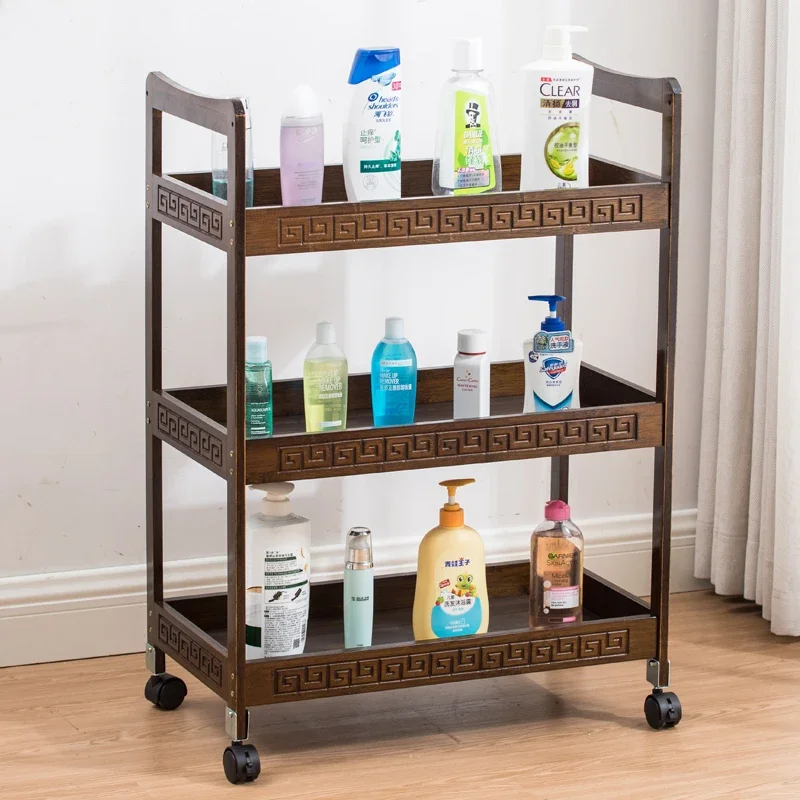 

Aesthetic Auxiliary Cart Cosmetic Helper Trolley Storage Wheels Professional Household Car Hairdressing Manicure Support Tool