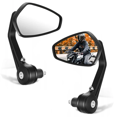 Imagen 2 del producto Espejos de motocicleta, espejos retrovisores con extremo de barra de 7/8 "", espejos laterales universales CNC para motocicleta Yamaha Honda Suzuki Kawasaki Ducati