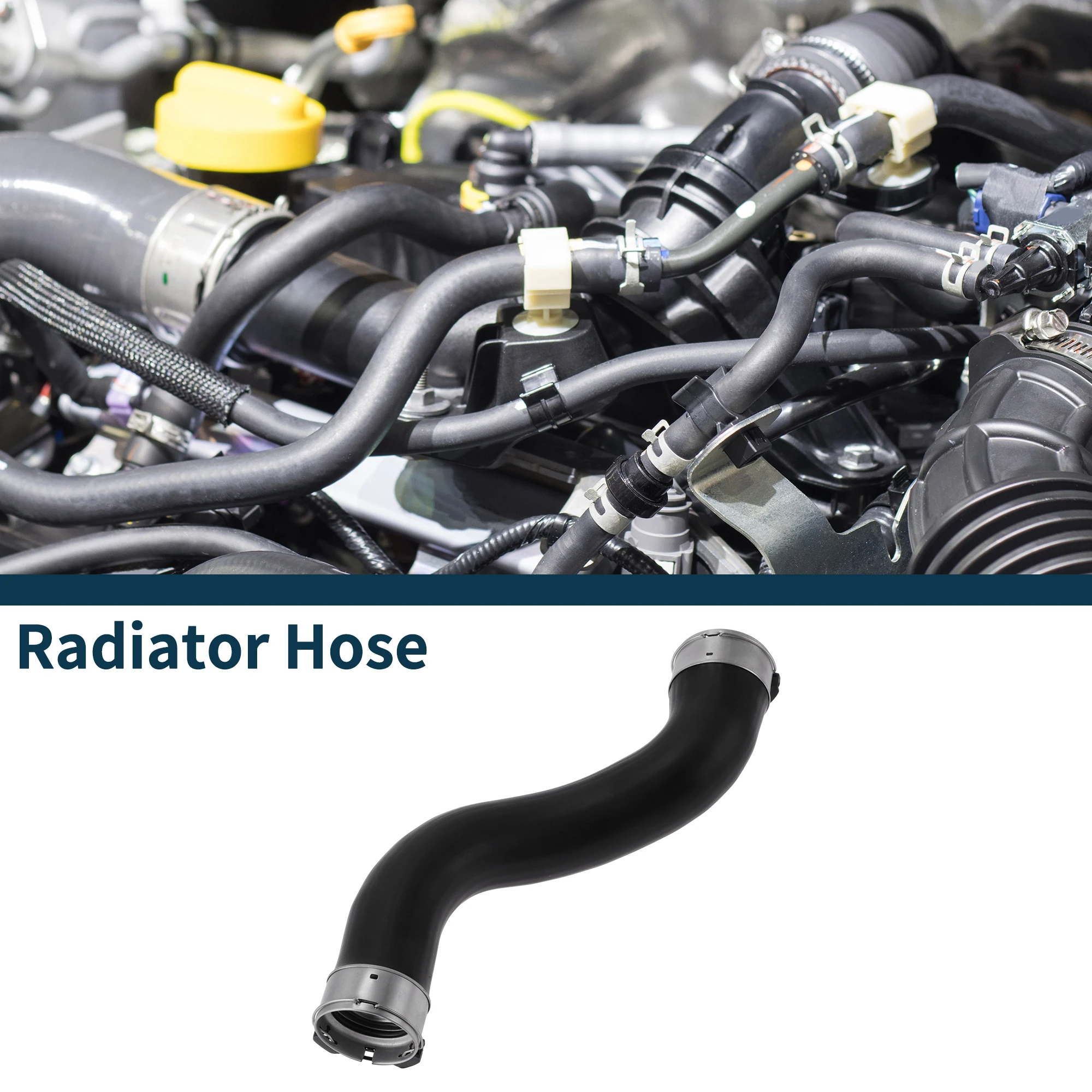 

UXCELL Radiator Hose Heater Hose for Mercedes-Benz C-Klasse W204 07-11 No.2125280582 Rubber Boost Hose Black 1 Pc