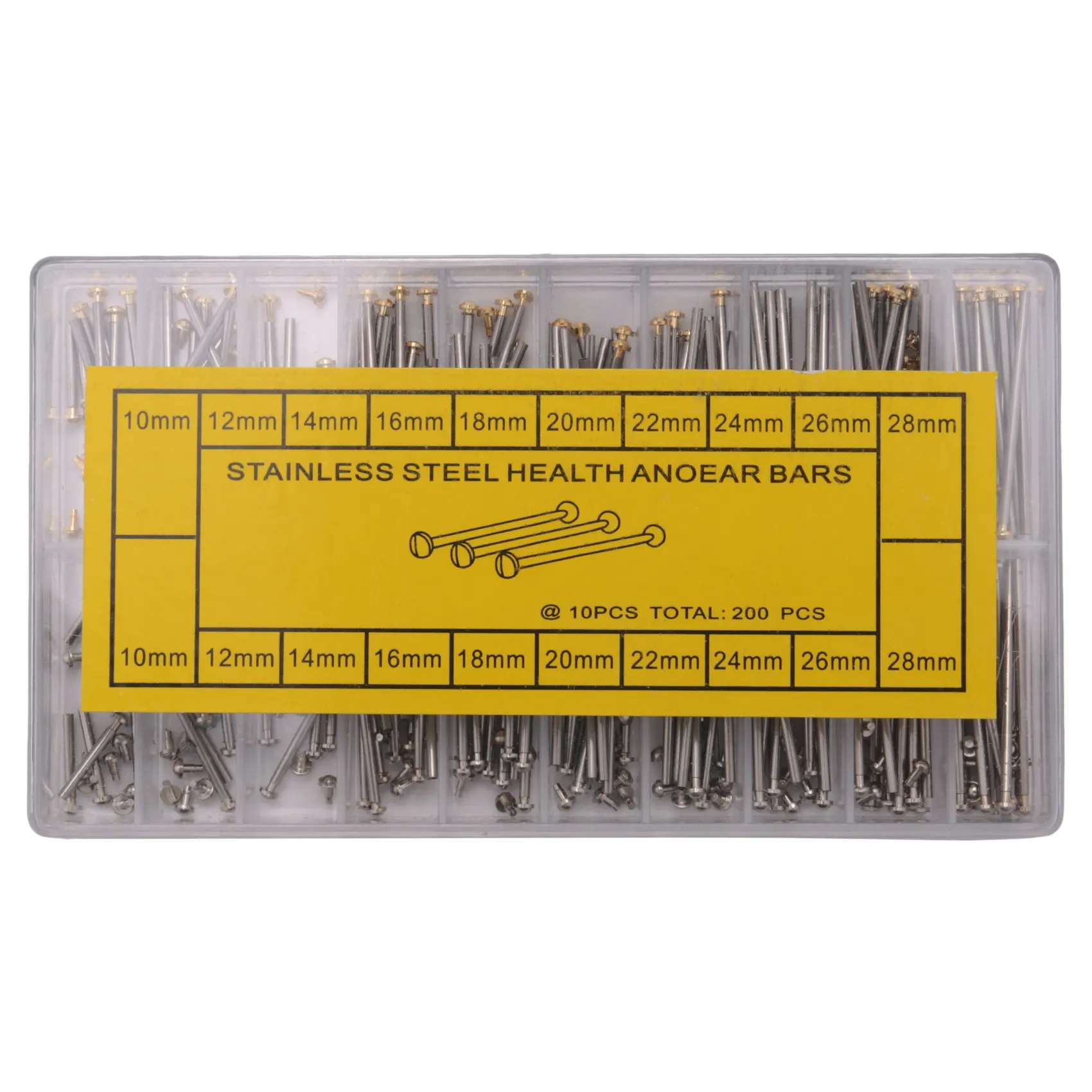 

ABUI-1 Box Watch Repair Tools Set Kits Watch Strap Screws Assortment Tube Friction Pin Clasps Straps Bracelets Rivet Ends 10Mm-2