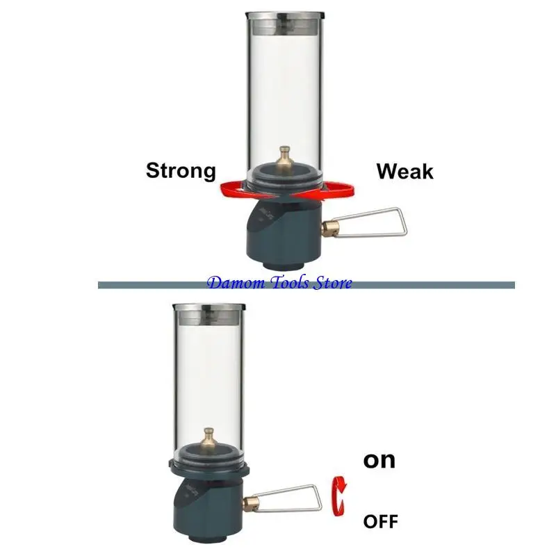 57BE مصباح غاز للتخييم في الهواء الطلق يشبه الحلم على شكل شمعة مصباح إضاءة غاز البوتان #4