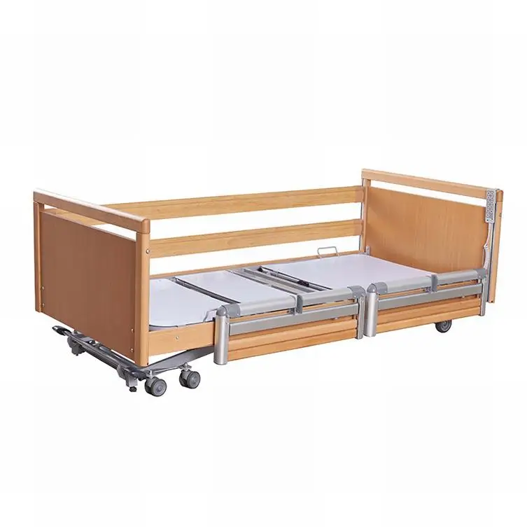 Hot sale multi electric smart wooden manual adjustable home care bed for the old people