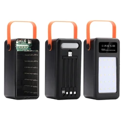 DIY 28 X 18650 Battery Quick PD QC3.0 USB 10W 22.5W Storage Powerbank Box With Digital Display Screen Fast Charging Holder