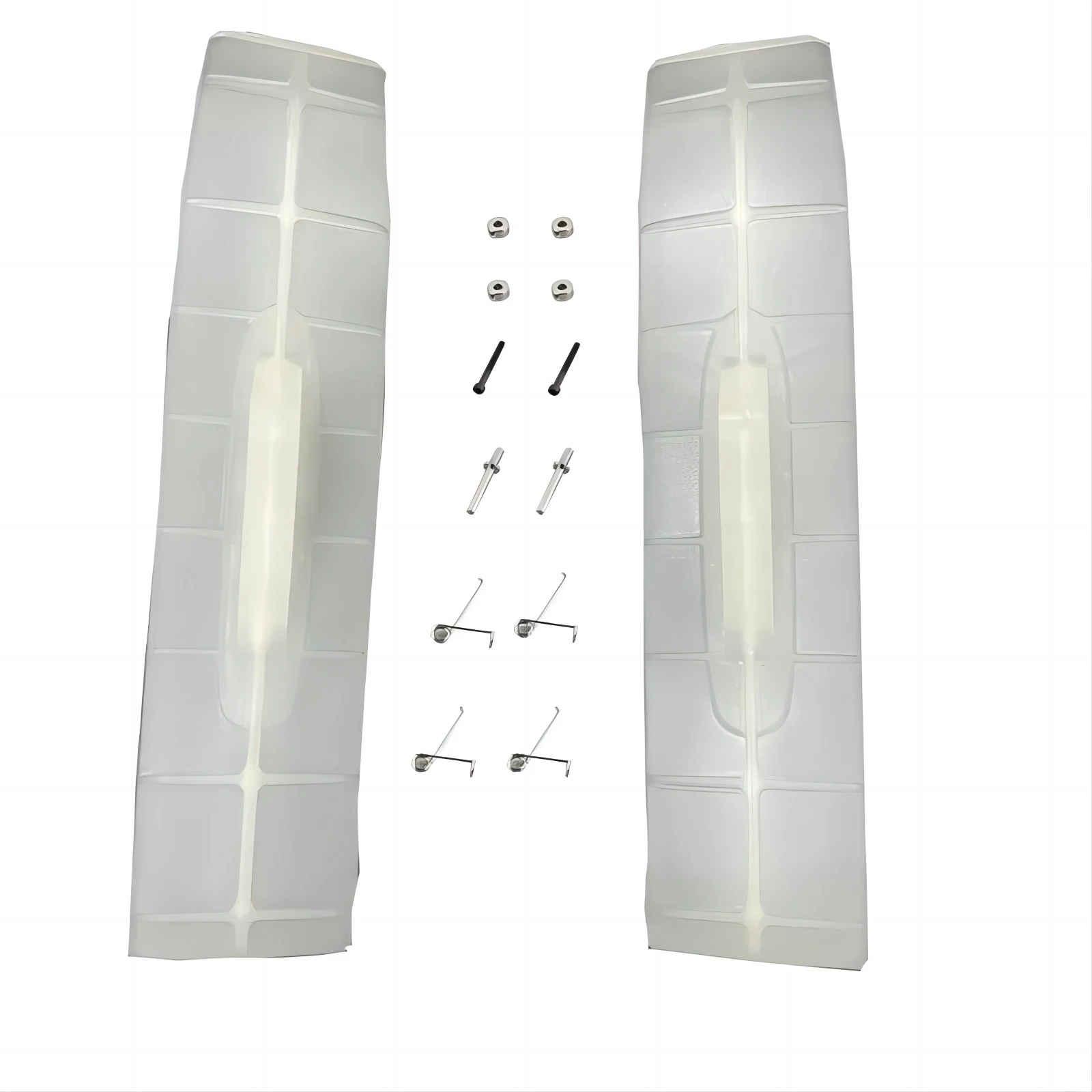 New 1 Pair White Nylon DIY RC snow ski kit for .40 or .60 size or larger R/C plane