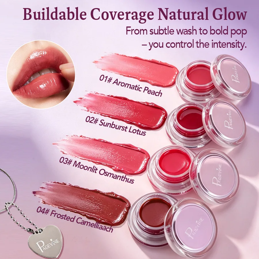 PAGE VINE Watery Multi-use Blush Balm Rouge Cheek Contouring 4-in-1 Matte Shimmer Moisturizing Waterproof Longlasting Makeup