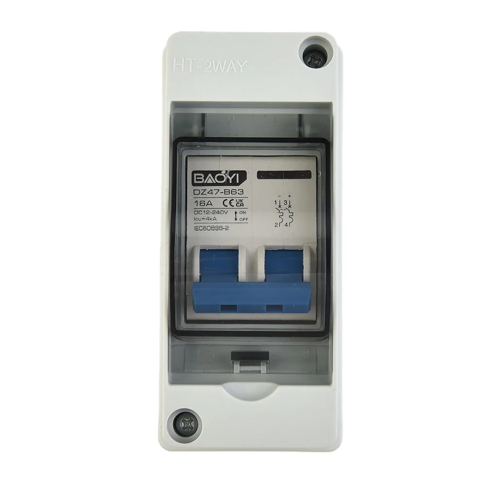 Mini Circuit Breaker DC Circuit Breaker Switch with IP65 Rated Junction Box and Waterproof Coating for Solar Panels