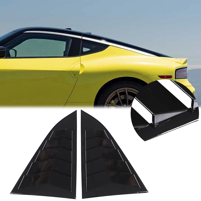 For 2021+ Nissan 400Z/RZ34/Z35 carbon fiber pattern car rear window triangle fairing decorative sticker car accessories ABS