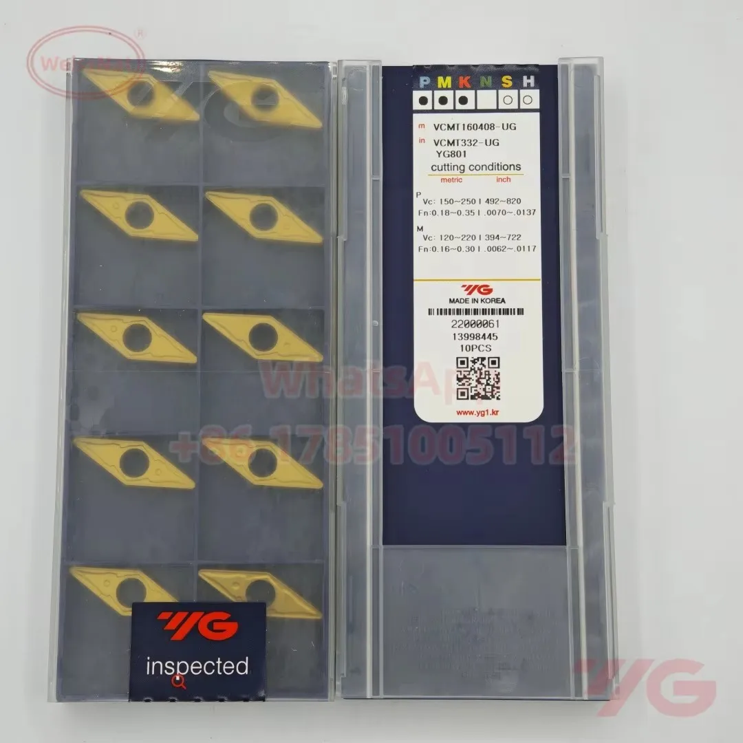 YG-1 50pcs VCMT160408 VCMT160404-UG YG801 Carbide Insert VCMT Inserts - view 4