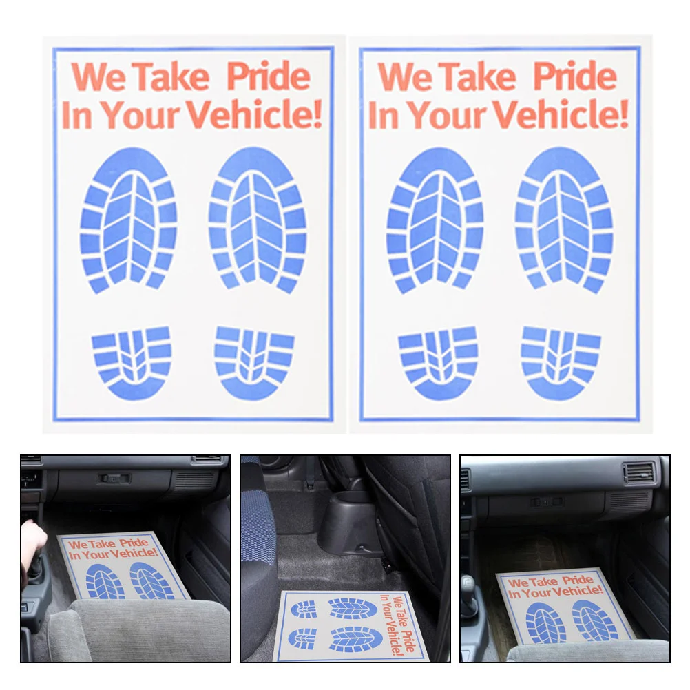 

60Pcs Automotive Foot Mats White Disposable Floor Pads for Easy Maintenance and Detailing Car Paper Floor Mats