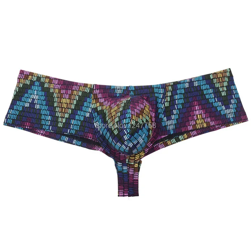 Sexy Men Underwear Bikini Male Bulge Buns Shorts Hipster Trunks Cuecas Masculina Printed Colorful Boxers Boxershorts
