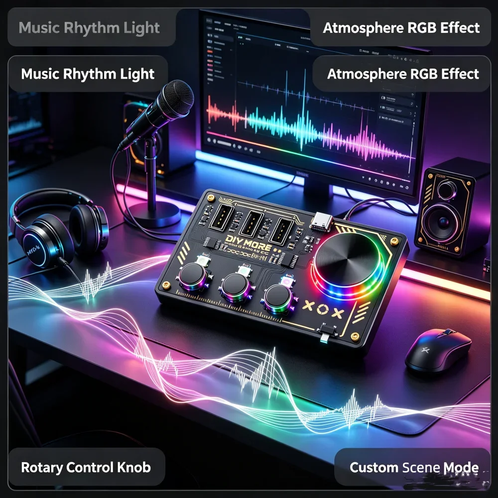 Hub Led Rgb Light Controller Program Module For Desktop Usb Extension/custom Keyboard / Boyfriend Gift/speaker Light