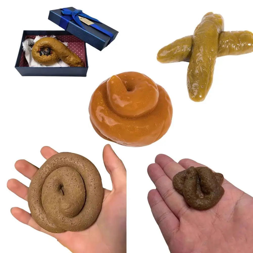 Simulated Feces Prank Props Fake Dog Poop Stress-relieving Toys Play Pranks Model Squeeze Fun Toy For April Fool's Day Gift