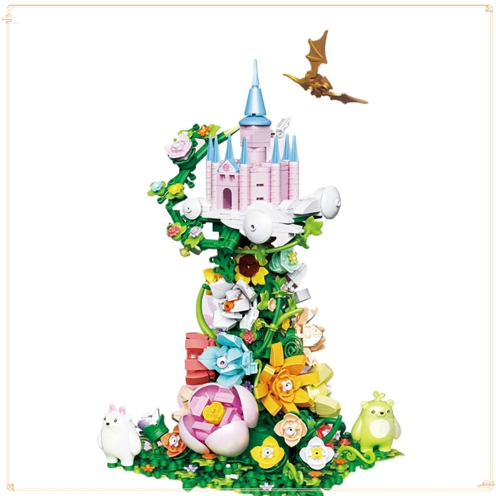 

Cloud Castle Building Blocks Flowers Cane Vine Decorative Ornaments Mini Particles Puzzle Assembly Toy Birthday Gift in Stock