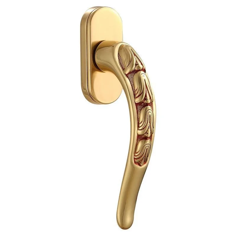 Brass Forged and Thickened High-end Window Handle with An Outward Opening and An Inward and Outward Push Window Handle