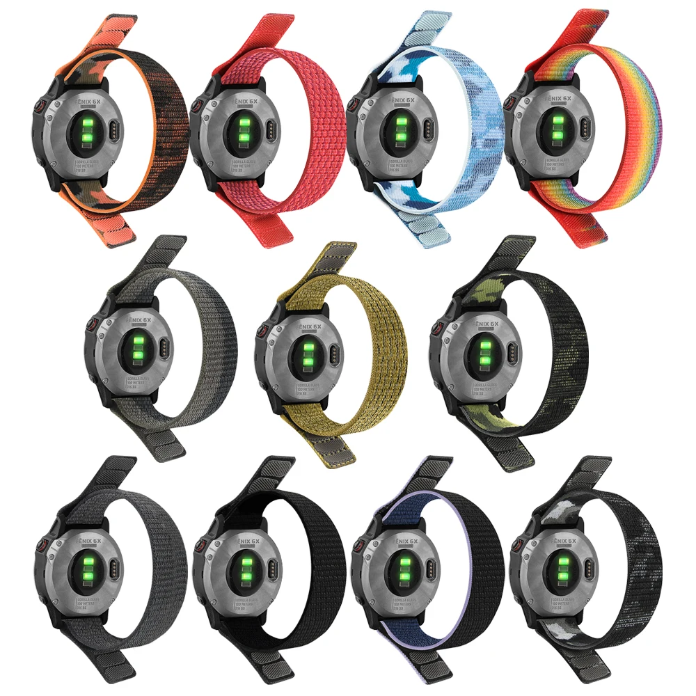 Correa de nailon deportivo para Garmin Epix Gen 2, pulsera de repuesto para reloj inteligente Fenix 7X, 7, 6X, 6 Pro, 5X, 5 Plus, 22 y 26mm